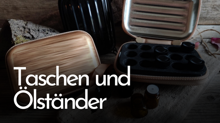 Taschen und Ölständer