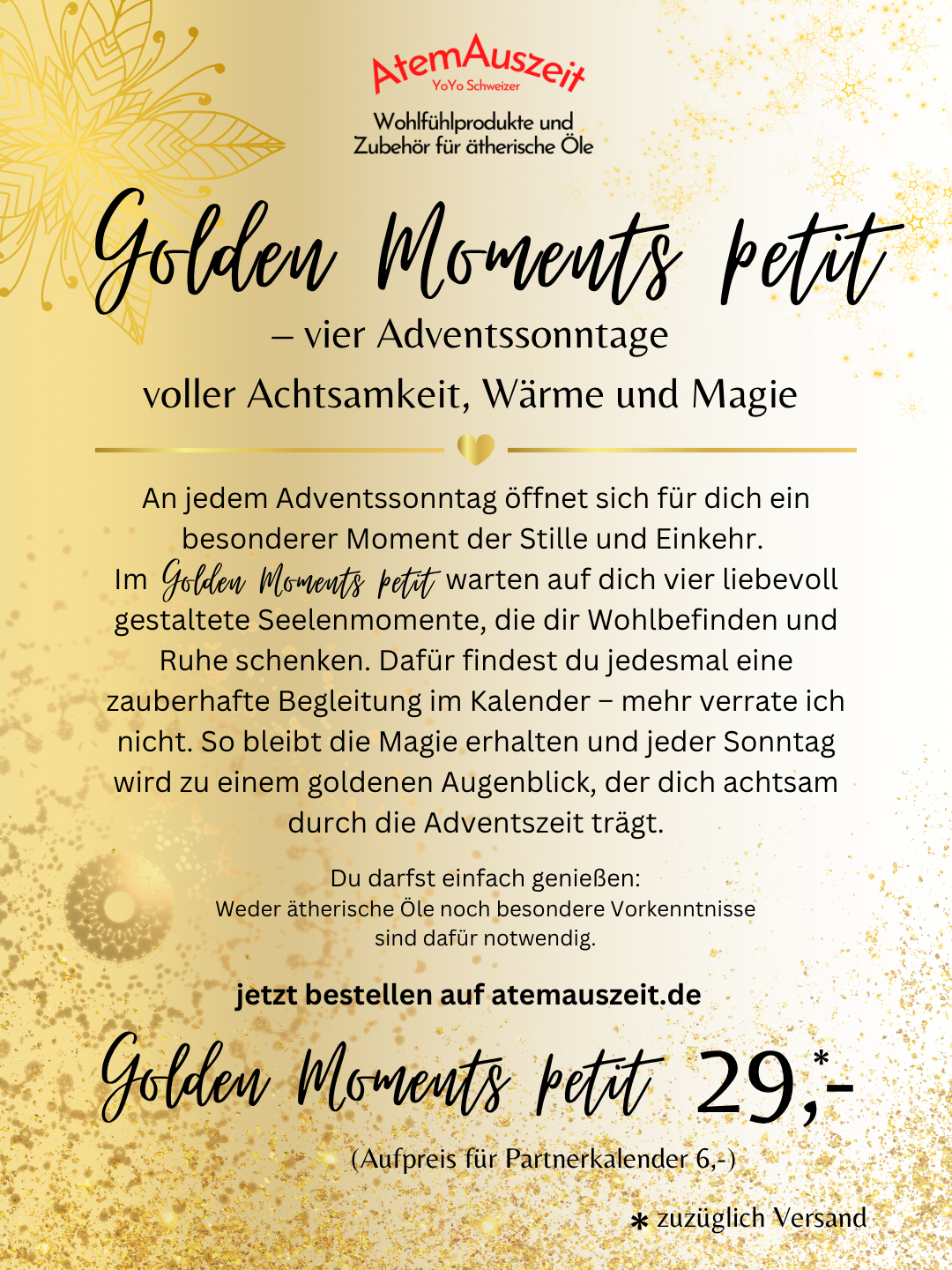 Golden Moments petit – Vier Adventssonntage voller Achtsamkeit, Wärme und Magie