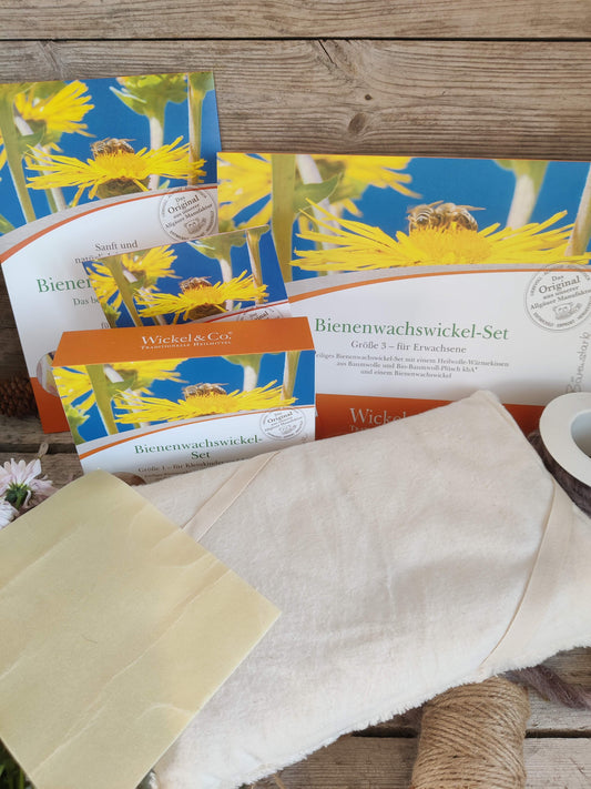 Bienenwachswickel-Set: Natürliche Wärme bei Erkältungen, Verspannungen und Rückenbeschwerden