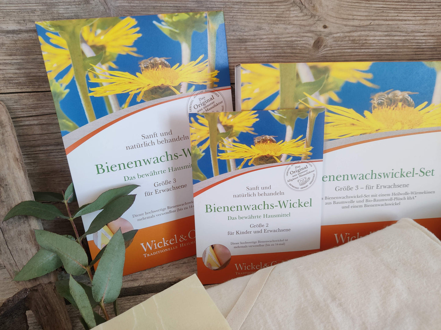 Bienenwachswickel-Set: Natürliche Wärme bei Erkältungen, Verspannungen und Rückenbeschwerden