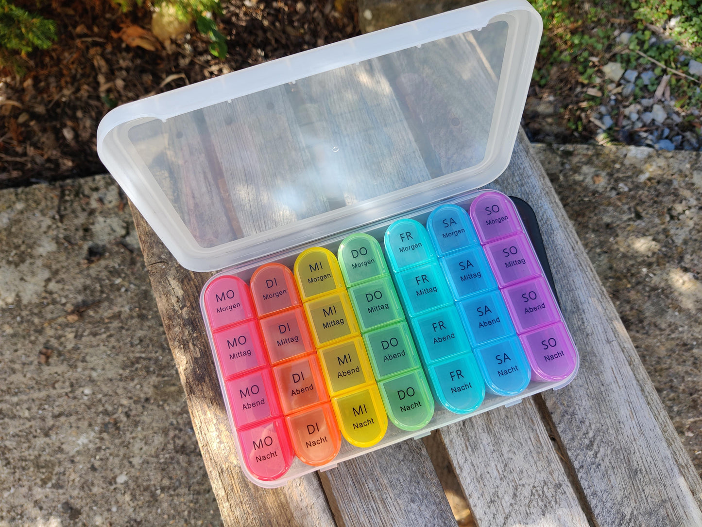 EasyPill – Bunte Supplements Pillenbox für 7 Tage