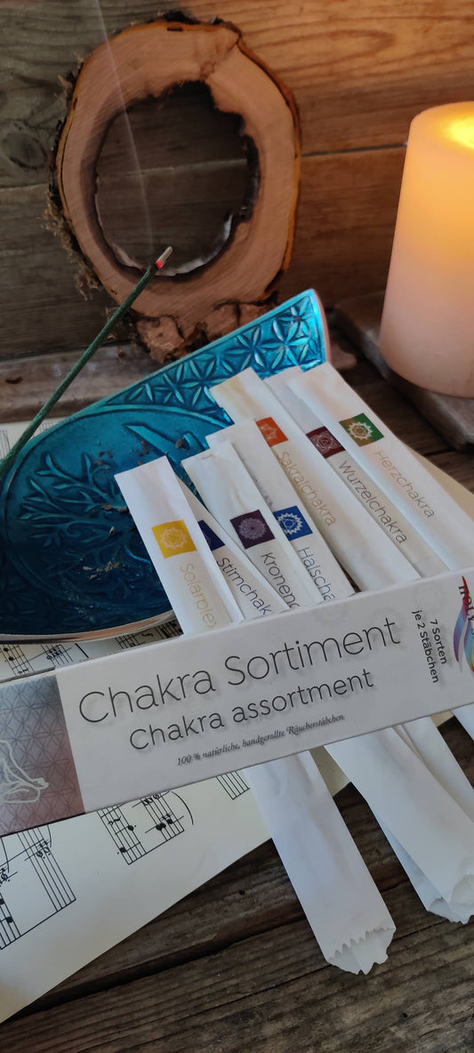 Räucherstäbchen Chakra Line – 7 Chakren in einem Set für Balance & Harmonie