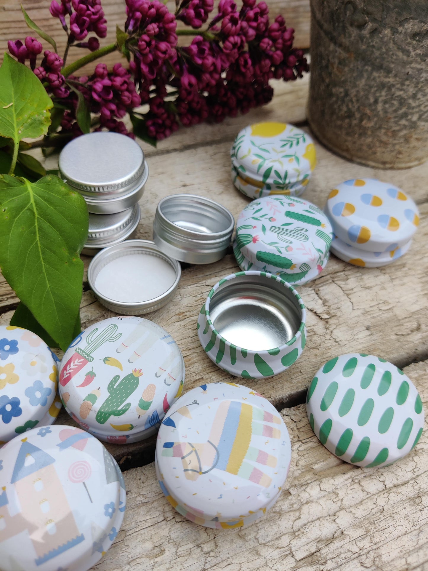 Lippenpflege & Creme Dosen – Bunt & Silber, für DIY & mehr