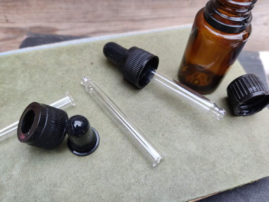 Tropfpipettenaufsätze aus Glas für 15ml und 5ml Flaschen