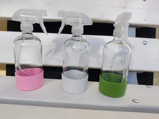 Sprühflasche "FreshFlow" aus Glas mit Silikonhülle, 500ml