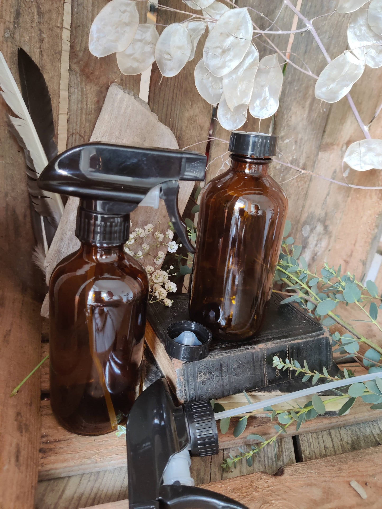 Sprühflasche aus Braunglas "EcoFlow" nicht nur für den Haushalt, 250ml