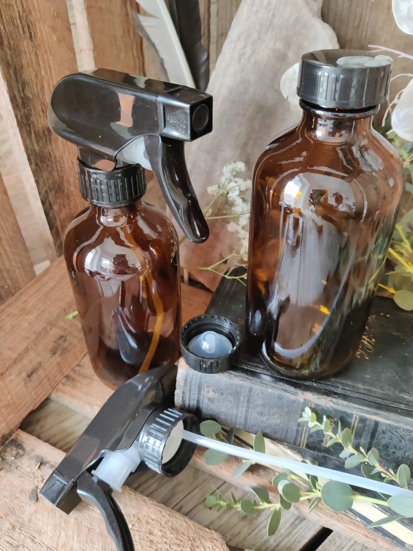Sprühflasche aus Braunglas "EcoFlow" nicht nur für den Haushalt, 250ml