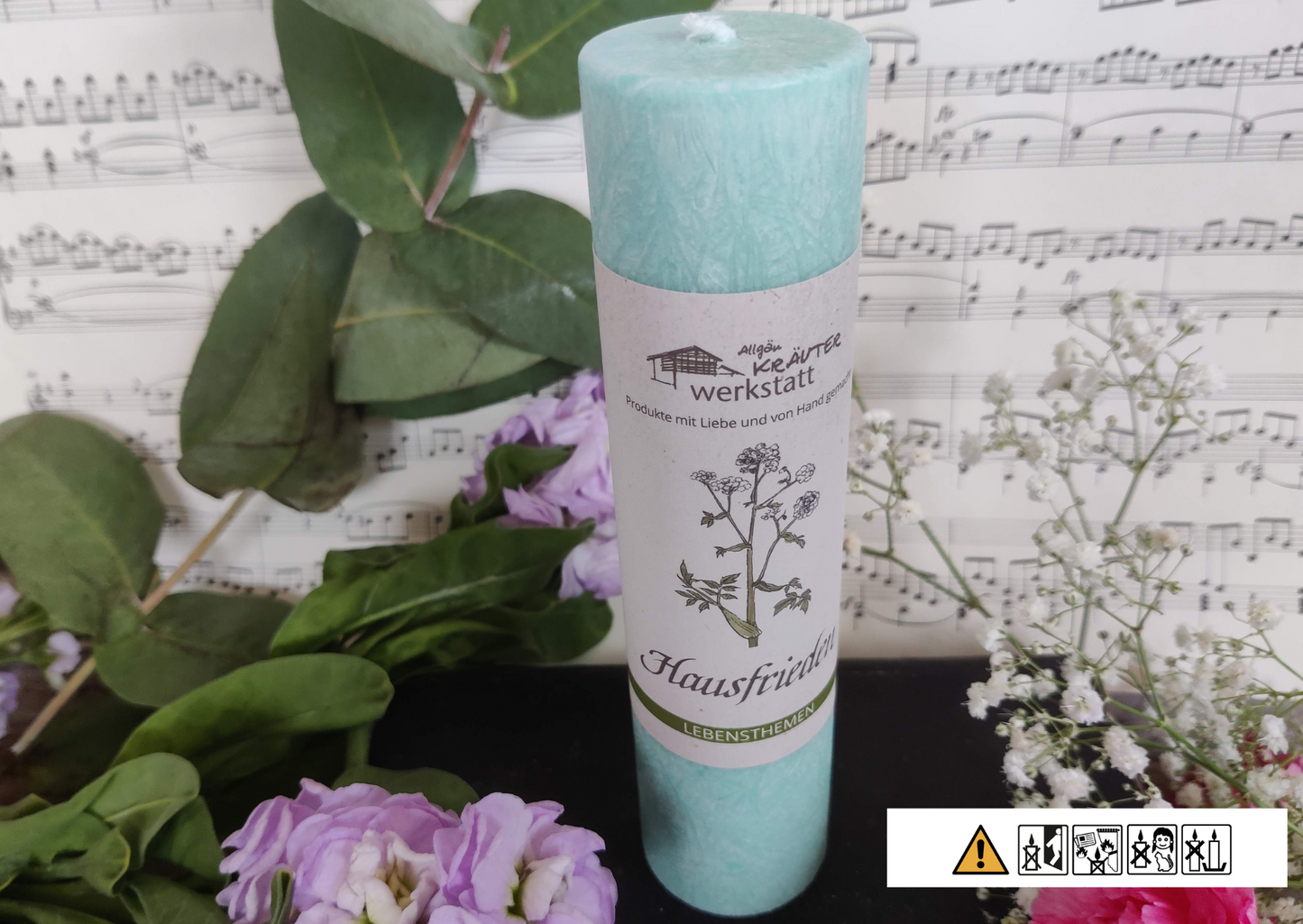 Lebensthemen: HAUSFRIEDEN - eine Allgäuer Heilkräuter-Kerze