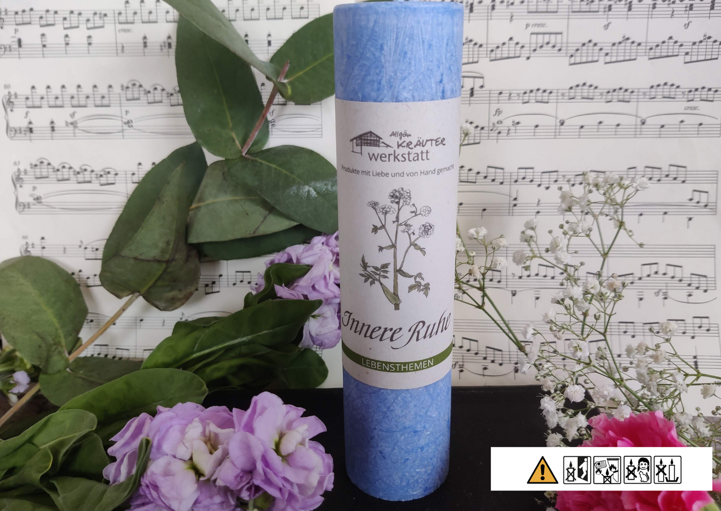 Lebensthemen: INNERE RUHE - eine Allgäuer Heilkräuter-Kerze