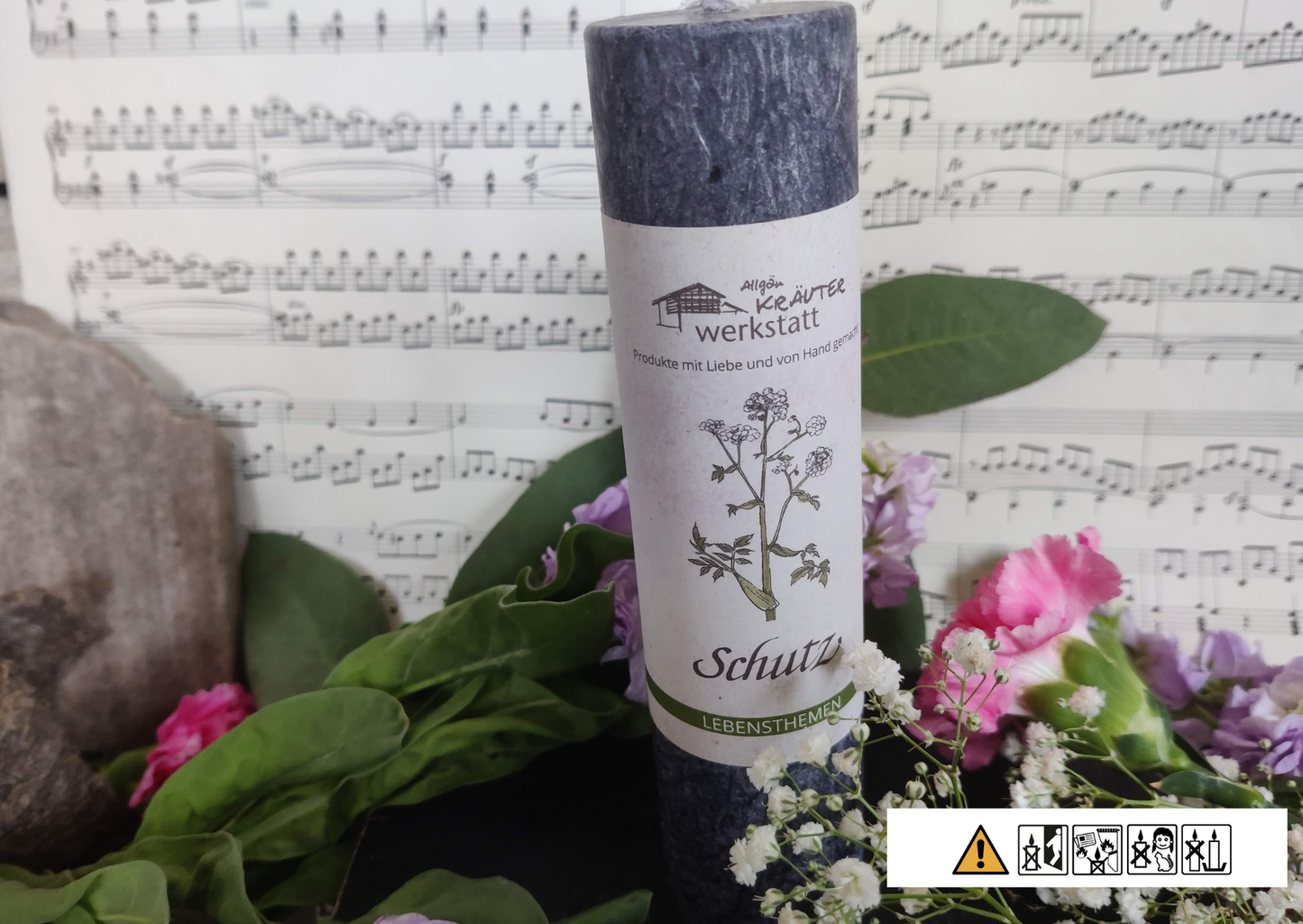 Lebensthemen: SCHUTZ - eine Allgäuer Heilkräuter-Kerze