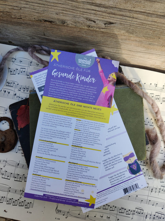 Ätherische Öle für gesunde Kinder – praktische Anwendungskarte für dein Familienwohl