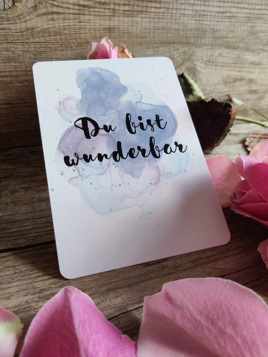 Herzenspost by YoYo – „Du bist wunderbar“ – deine Karte mit Lieblingsbotschaft