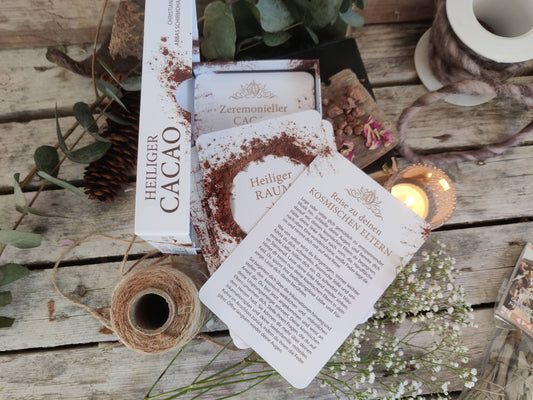 Kartenset:"Heiliger Cacao" - Kartenset mit Anleitung und 40 Karten rund Cacao