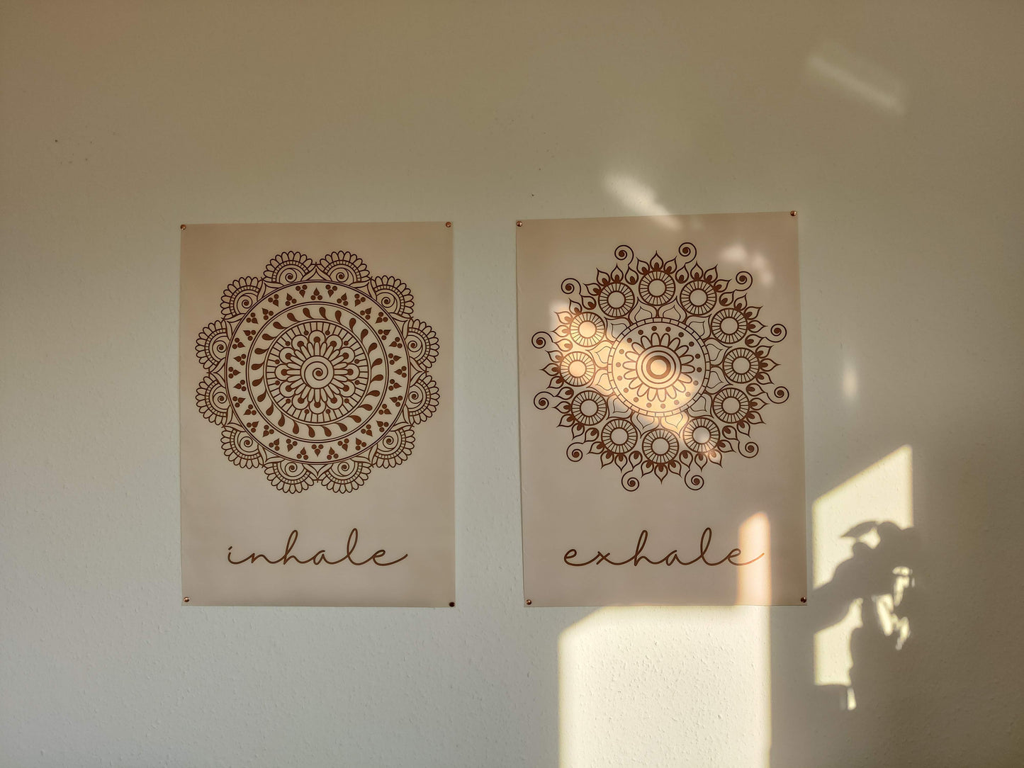 Poster-Set "Inhale Exhale" – Abstrakte Mandala-Wandkunst
