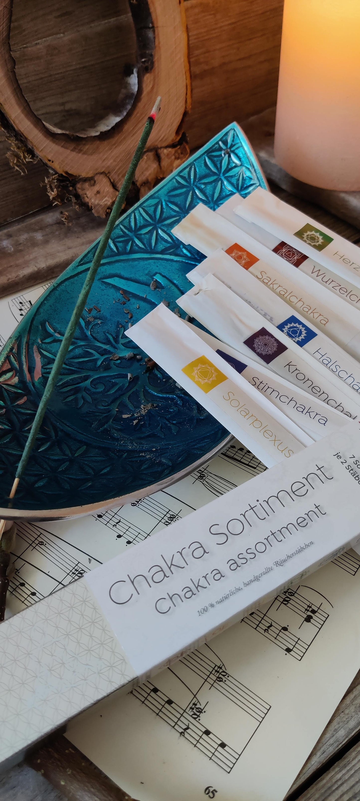 Räucherstäbchen Chakra Line – 7 Chakren in einem Set für Balance & Harmonie