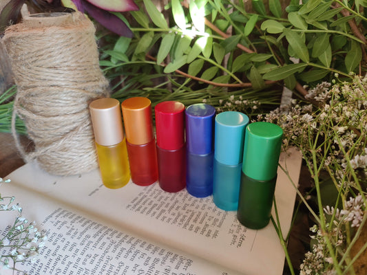 Roll-On Set „Regenbogen“ – 6er Set aus Milchglas, 5ml