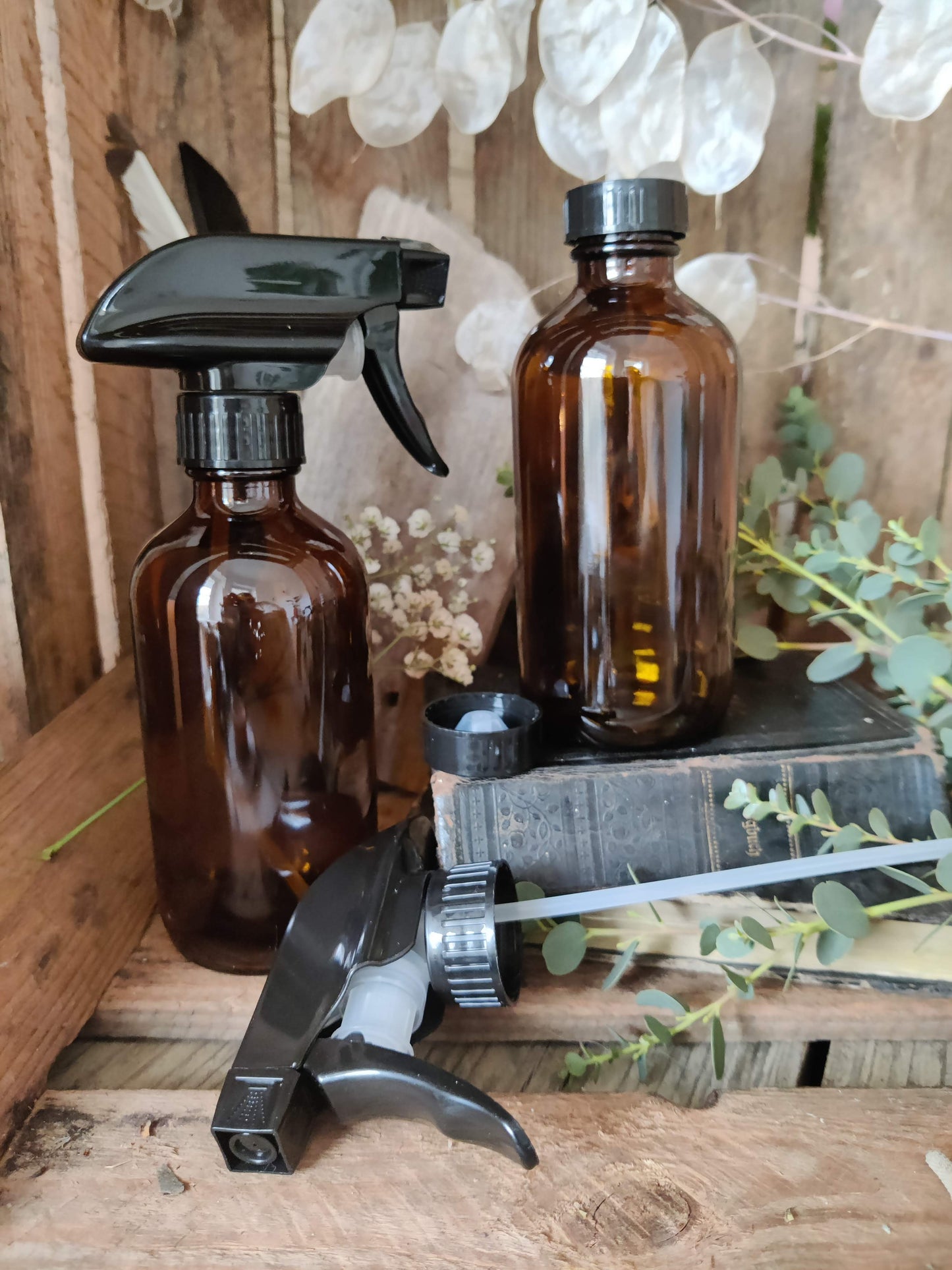 Sprühflasche aus Braunglas "EcoFlow" nicht nur für den Haushalt, 250ml