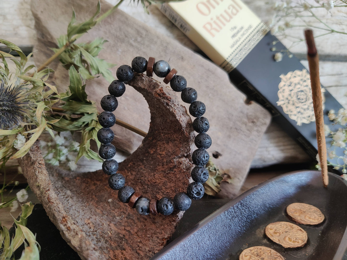 WildSoul – das Lavastein-Armband mit grauen & braunen Perlen