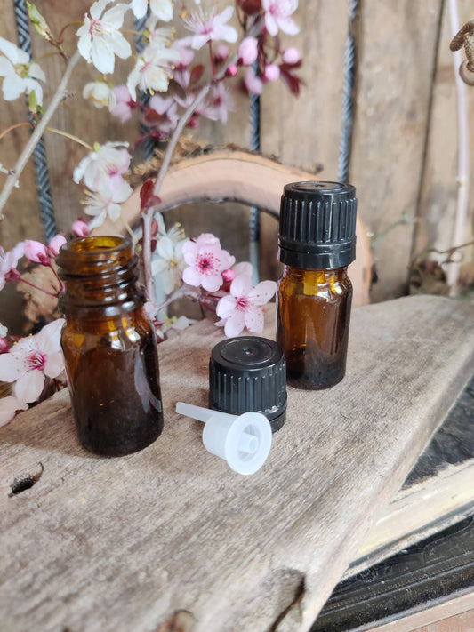 AromaVial – 5ml Glasflasche mit Tropfenverschluss & Deckel