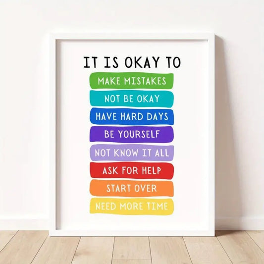Poster: Its Ok to...", wichtige Botschaften, die dich jeden Tag begleiten sollten!