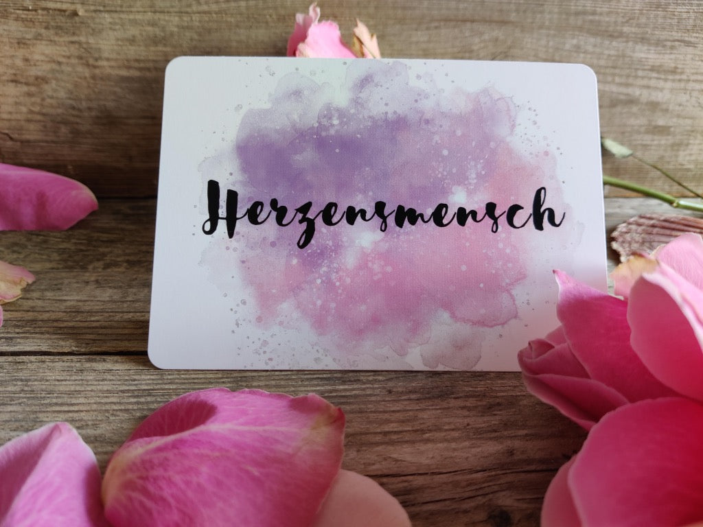 Karte: "Herzensmensch", schöne Karte für einen besonderen Menschen