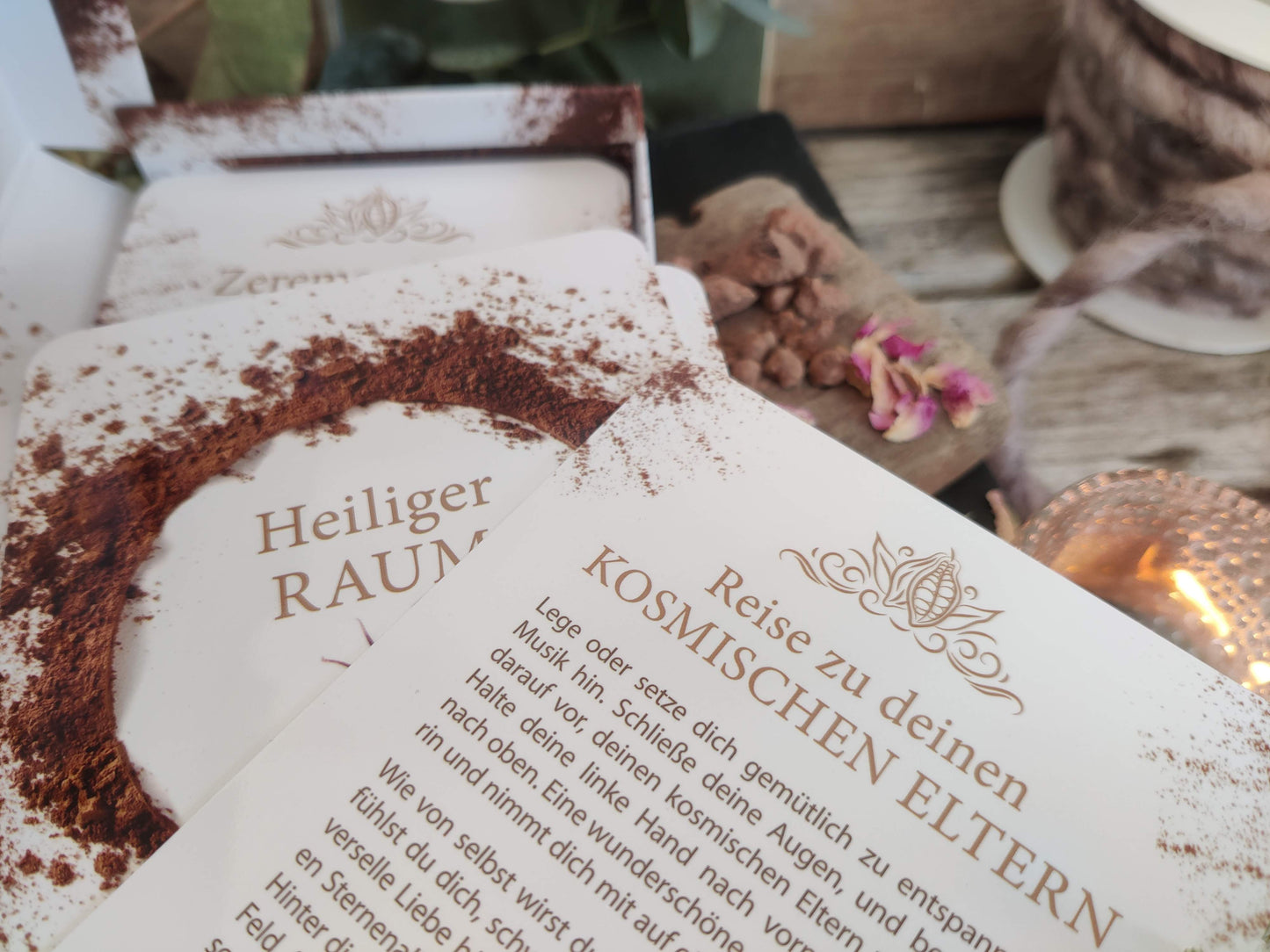 Kartenset:"Heiliger Cacao" - Kartenset mit Anleitung und 40 Karten rund Cacao