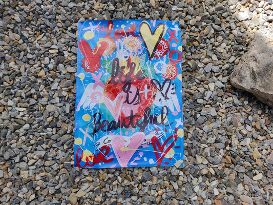 Poster: Life is beautiful- farbenfroh mit guter Laune garantie