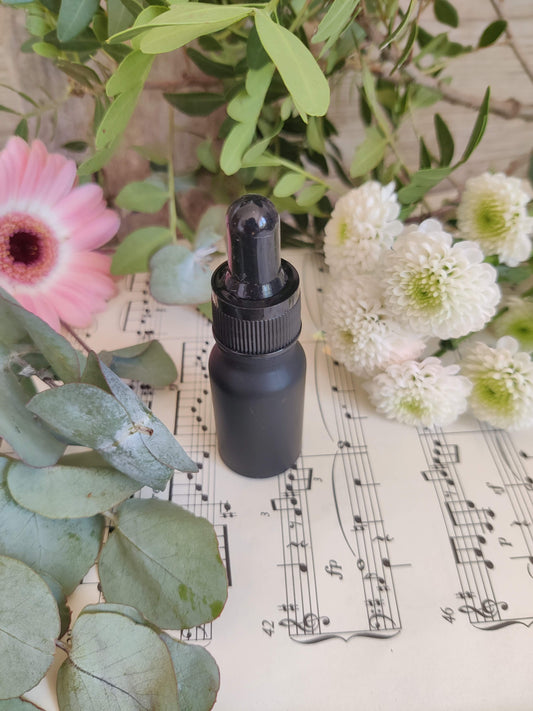 PureBlack – Matte Tropfflasche aus Glas (10 ml)