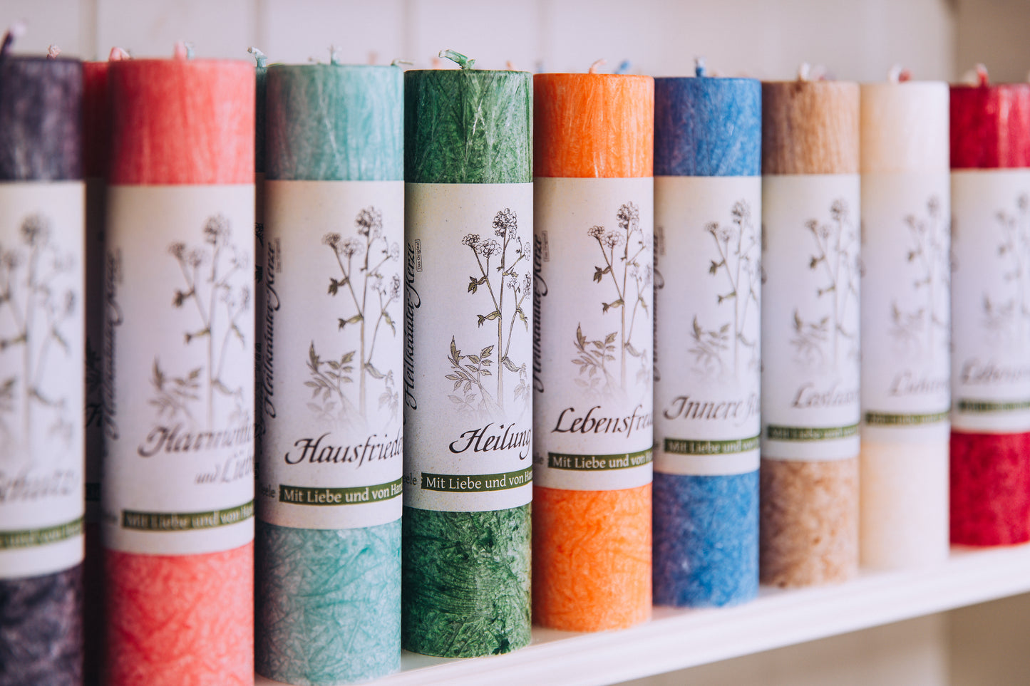 Lebensthemen: HARMONIE & LIEBE - eine Allgäuer Heilkräuter-Kerze