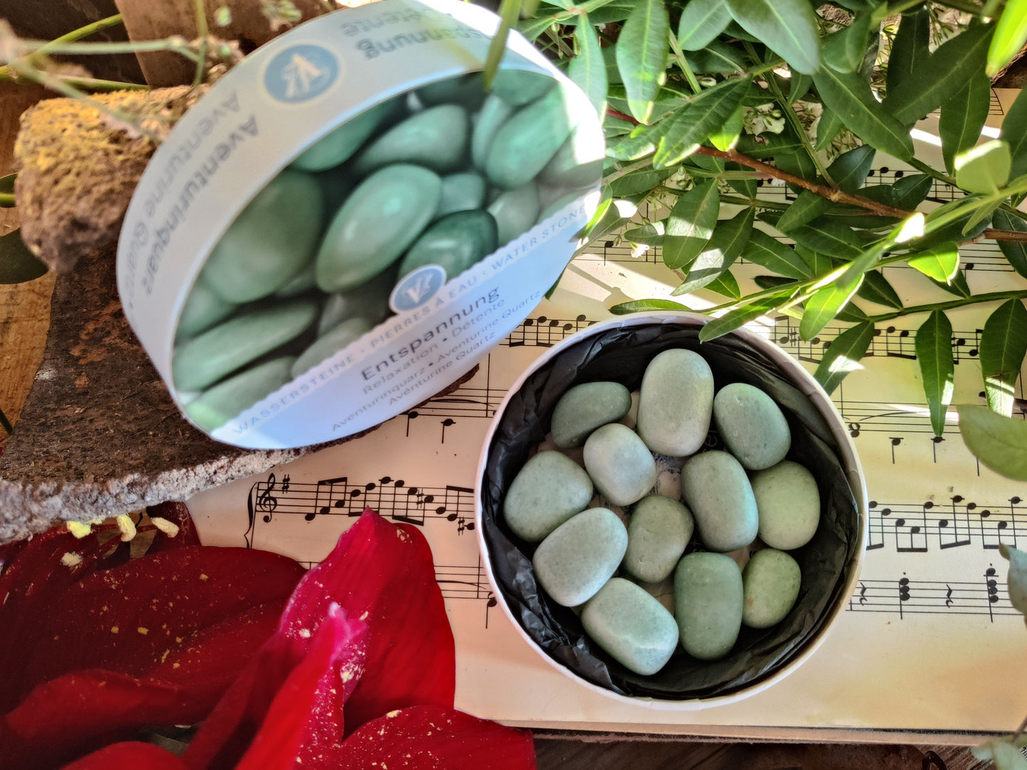 Edelstein- Wasser I Wassersteine: Grüner Aventurin – Entspannung