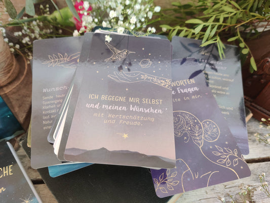 "Herzenswünsche ans Universum" – 78 Manifestationskarten mit Anleitungsbuch