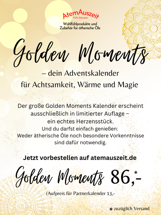 Golden Moments – Dein Adventskalender für Achtsamkeit, Wärme  und Magie