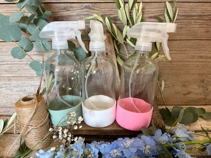Sprühflasche "FreshFlow" aus Glas mit Silikonhülle, 500ml