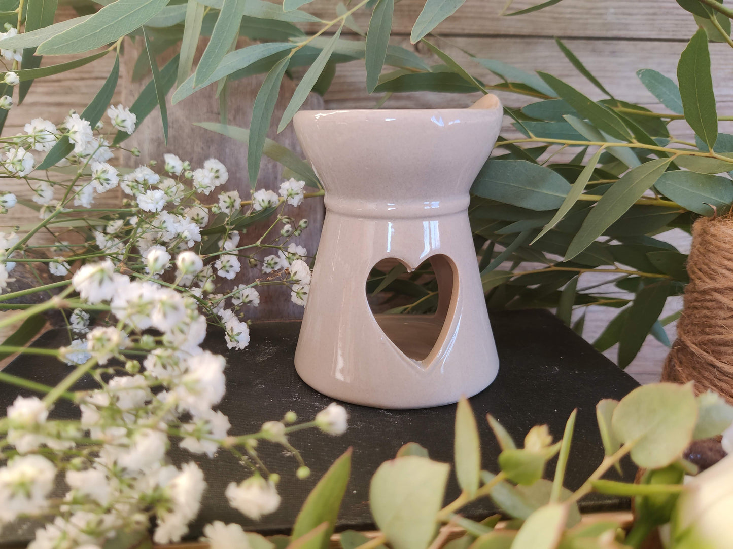 Keramik-Aromabrenner für Schmelzwachs mit süßem Herz