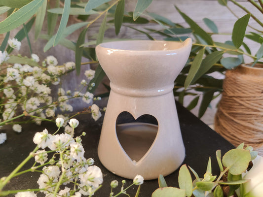 Keramik-Aromabrenner für Schmelzwachs mit süßem Herz