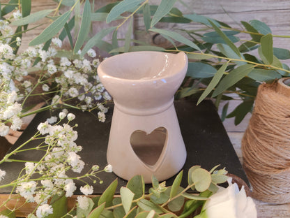 Keramik-Aromabrenner für Schmelzwachs mit süßem Herz