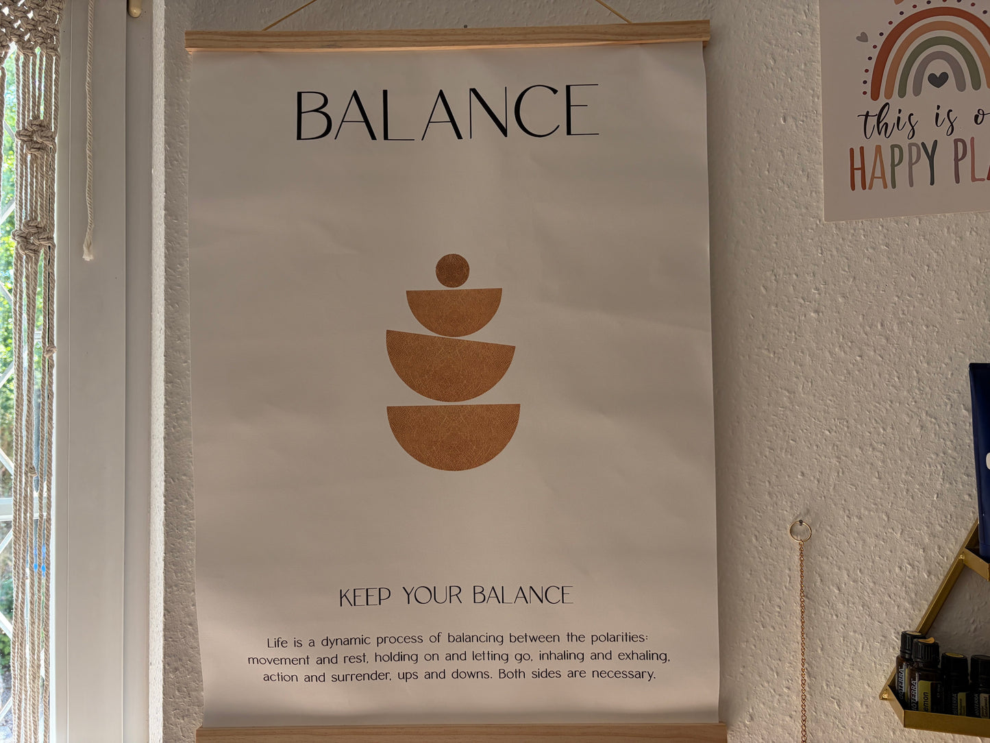 Poster mit Statement „Keep your balance“ (50 x 70 cm)