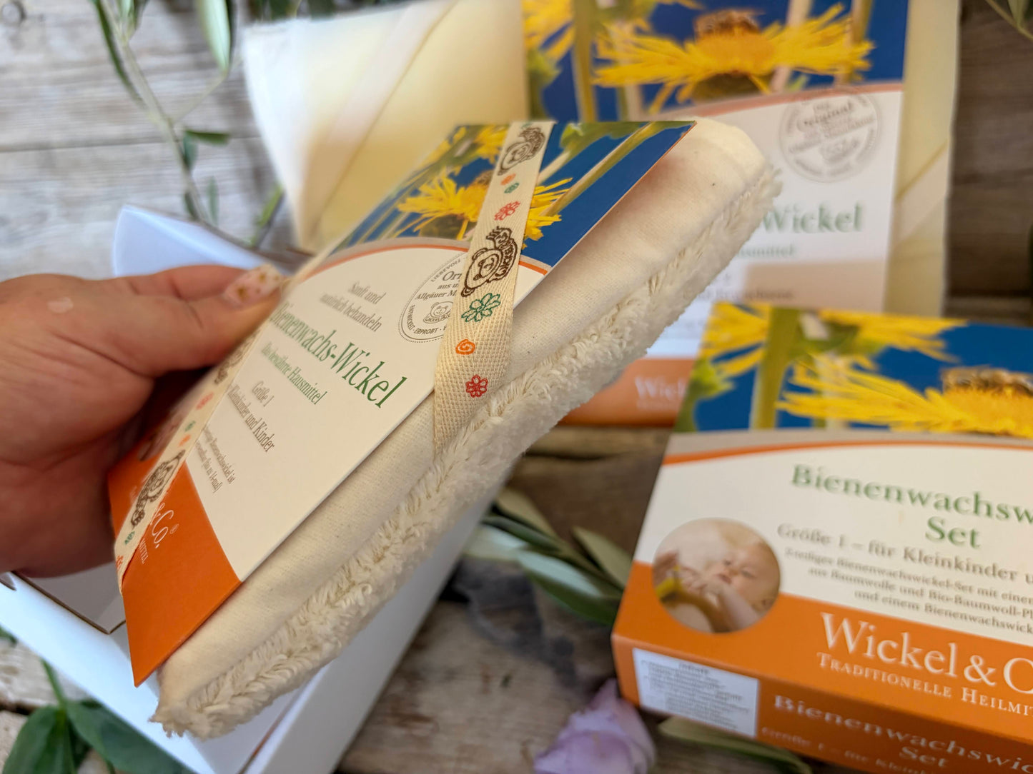 Bienenwachswickel-Set: Natürliche Wärme bei Erkältungen, Verspannungen und Rückenbeschwerden