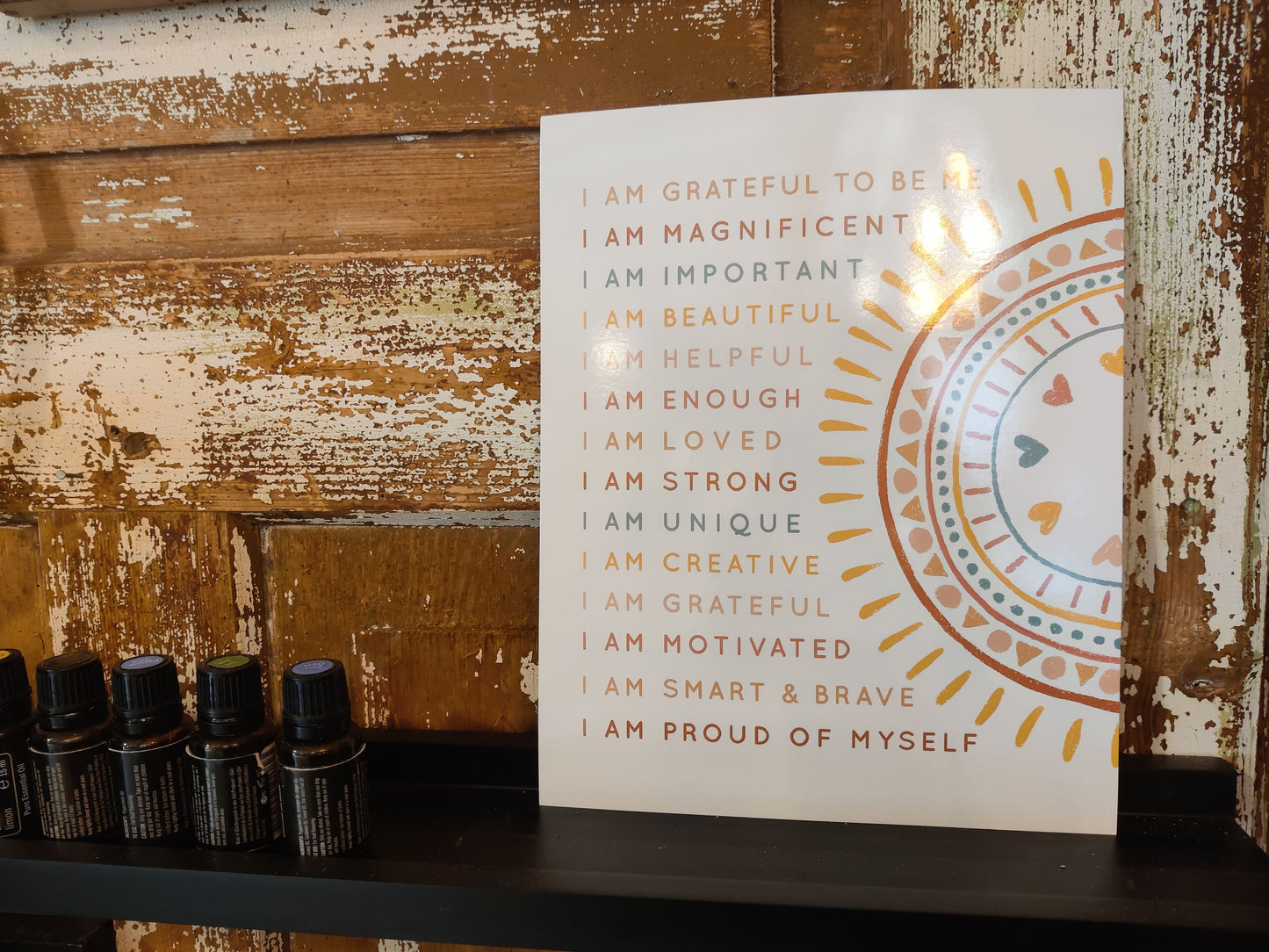 Kleines Poster "I Am..." mit wunderschönen Affirmationen