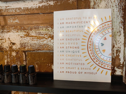 Kleines Poster "I Am..." mit wunderschönen Affirmationen