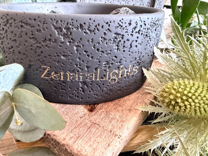 Lavastein Passiv Diffuser von Zenara Lights (inkl. 5 ml doTERRA Wild Orange)