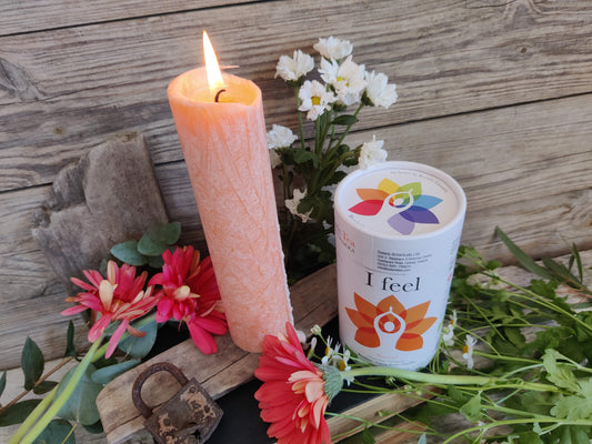 Lebensfreude für Mama – Muttertags-Set mit Kräuterkerze & Chakra-Tee