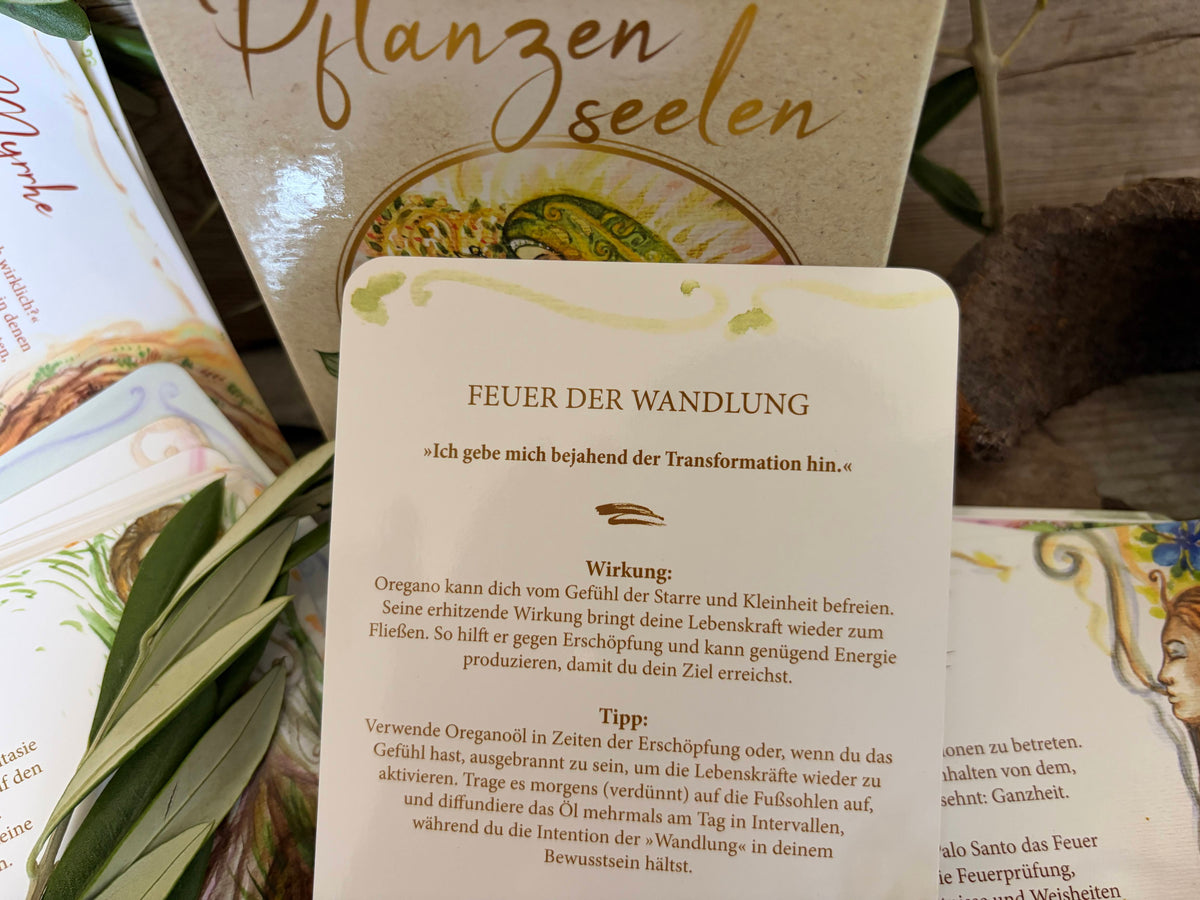 Kartenset „Die Heilkraft der Pflanzenseelen“ – Weisheitsorakel ätherischer Öle