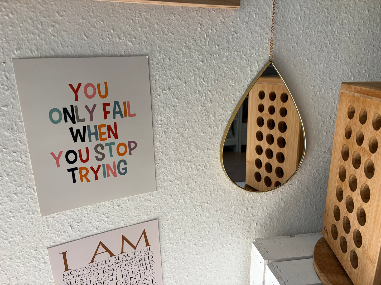 Kleines Poster: "You only fail" - tolle Wanddeko für dein Zuhause