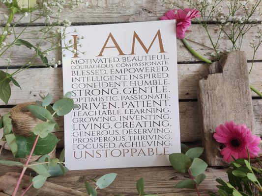 Poster „I am Unstoppable“ –  für starke Frauen