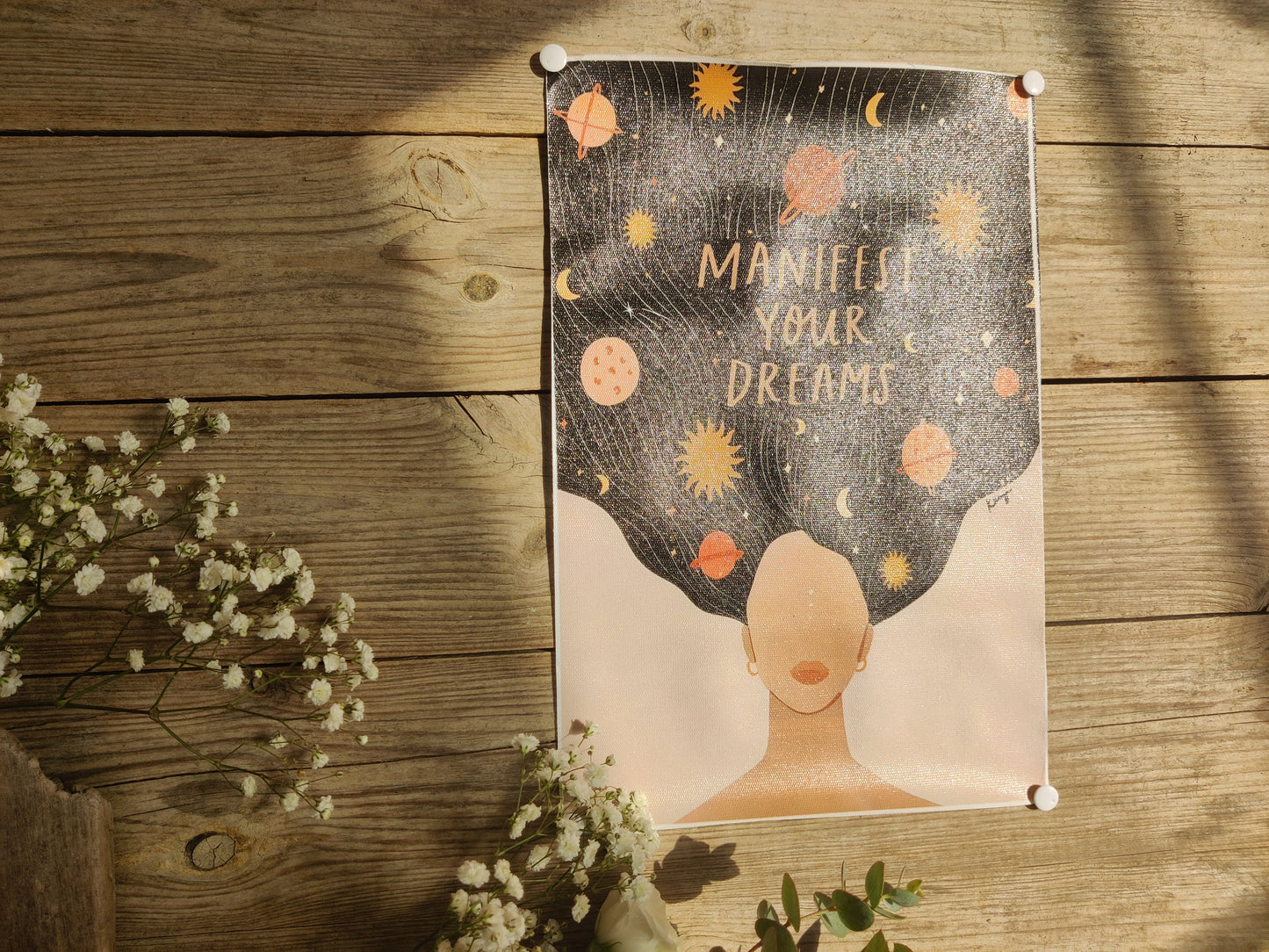 Kleines Poster „Manifest Your Dreams“