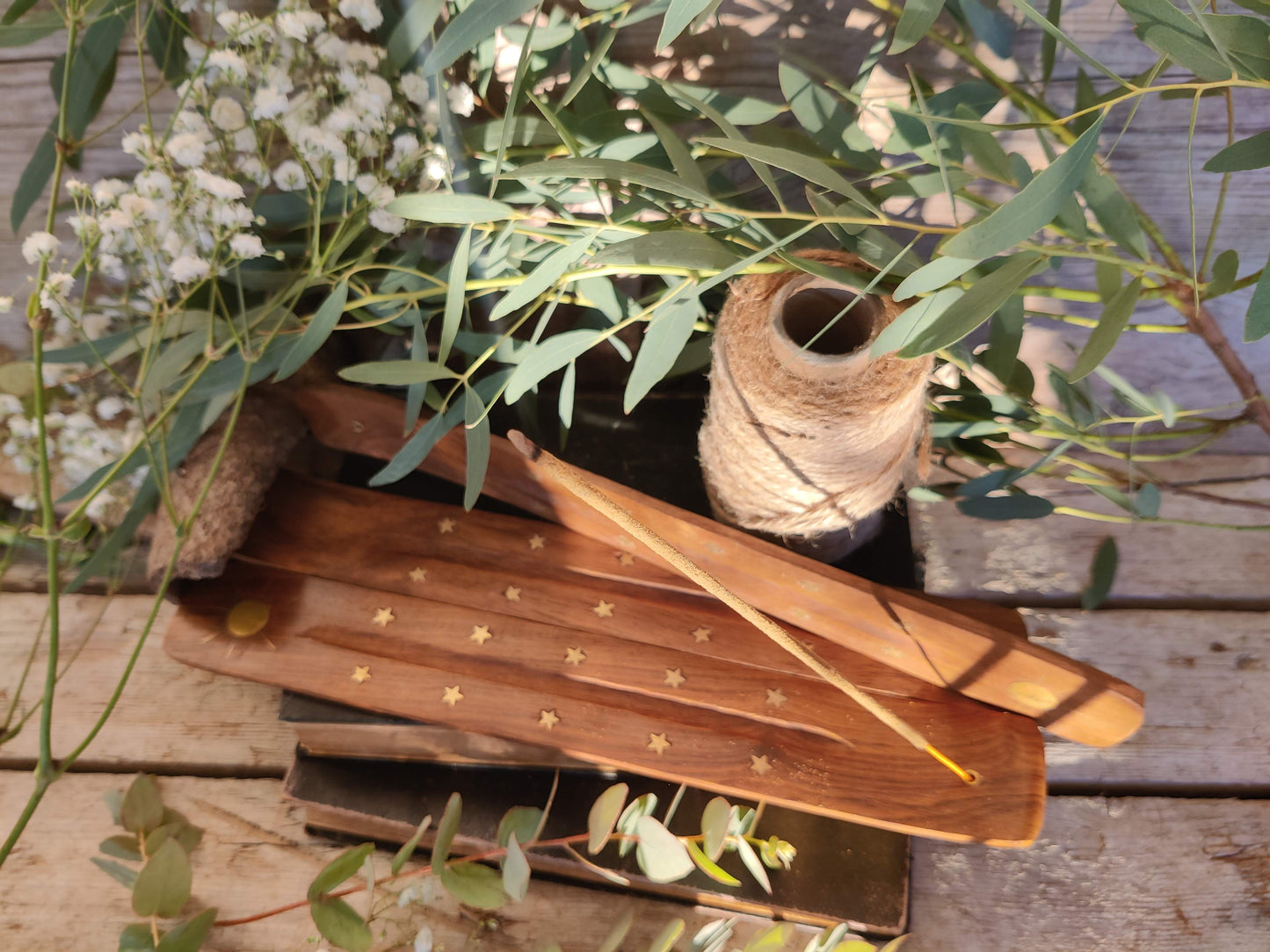 Räucherstäbchenhalter mit Sonne & Sternen