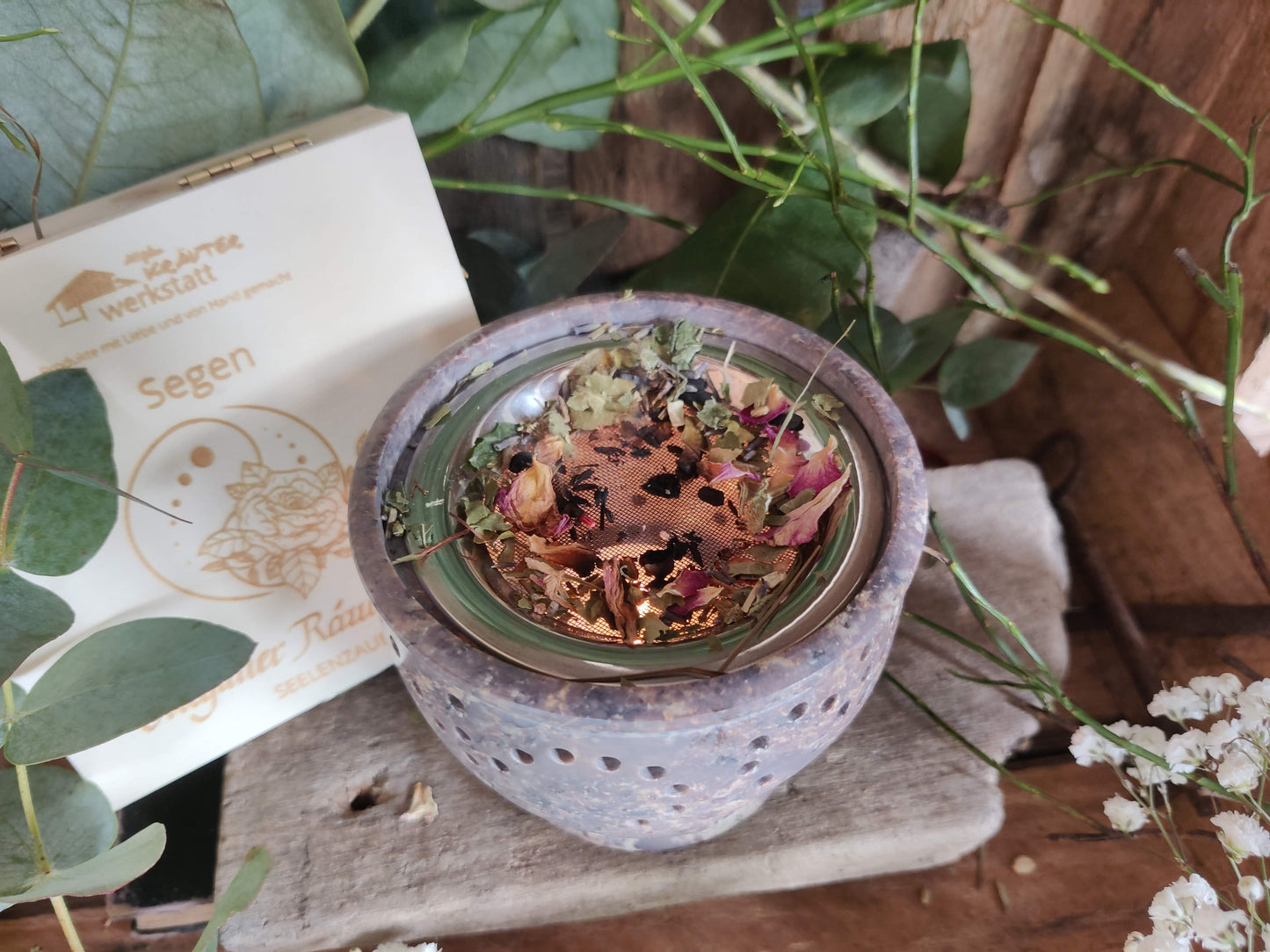 Räuchergefäß – schöne, schwere Räucherlampe aus Speckstein