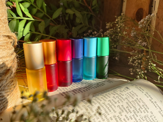 Roll-On Set „Regenbogen“ – 6er Set aus Milchglas, 5ml