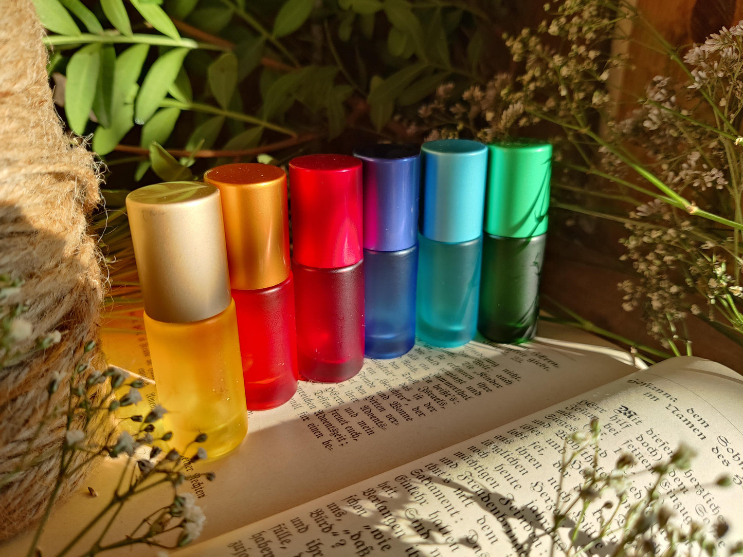 Roll-On Set „Regenbogen“ – 6er Set aus Milchglas, 5ml